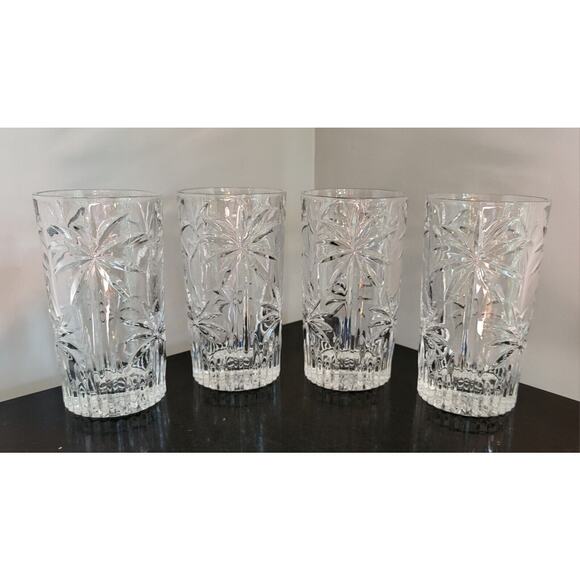 Godinger Crystal Shannon South Palm Beach High Ball Glass Clear (Set Of 4) - Picture 1 of 16